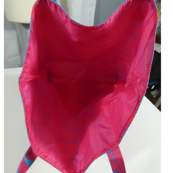 Lilly Pulitzer For Estee Lauder Beachy Pink Blue Handled Bag - Picture 4 of 4